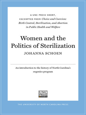 cover image of Women and the Politics of Sterilization